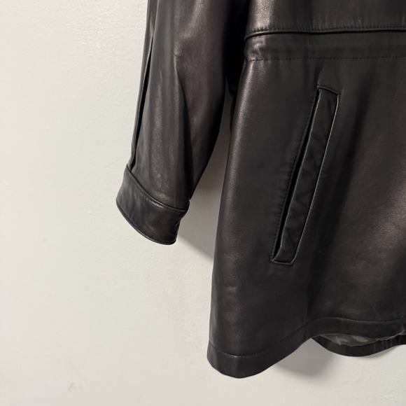 Rochester Mens Black Lambskin Leather Full Zip Jacket Size 2X Pockets Drawstring - Picture 2 of 16